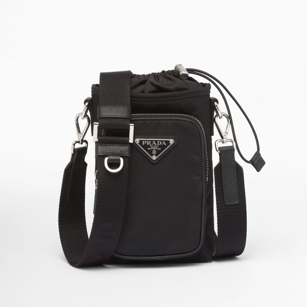 LIKE NEW! PRADA Re- Smart Unisex Phone Case Shoulder Bag 2ZH155 - BLACK